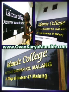 Huruf Timbul Acrylic mirror gold - OvanKaryaMandiri Avertising di Malang