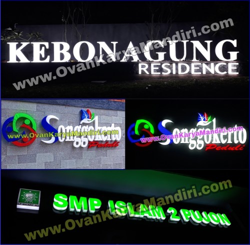Huruf Timbul Lettersign Timbul Acrylic Led Nyala Bersinar 3D - OvanKaryaMandiri_Advertising Tlogomas Malang