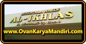 Letter Huruf Timbul Acrylic mirror gold OvanKaryaMandiri Advertising Raya Tlogomas 13 di Malang