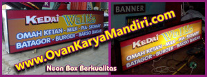 jasa pembuatan pesan bikin neon box di malang, neon box acrylic, backlite high quality, harga relattif murah berkualitas